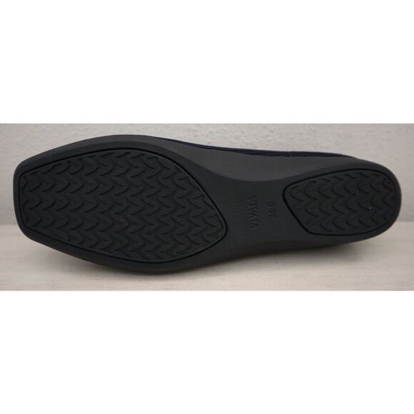 Vivaia Women Sz EUR 36.5 US 6 Navy Samantha Walker Square-Toe Knit Loafers - Picture 11 of 16